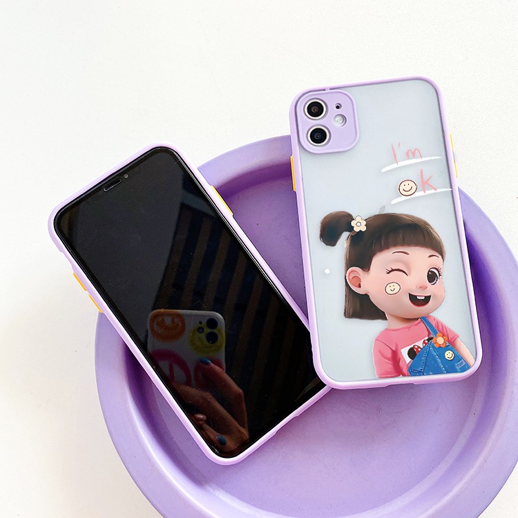 Ốp lưng iphone Baby Smile nhám viền nổi cong 6/6plus/6s/6splus/7/7plus/8/8plus/x/xr/xs/11/12/13/pro/max/plus/promax | BigBuy360 - bigbuy360.vn