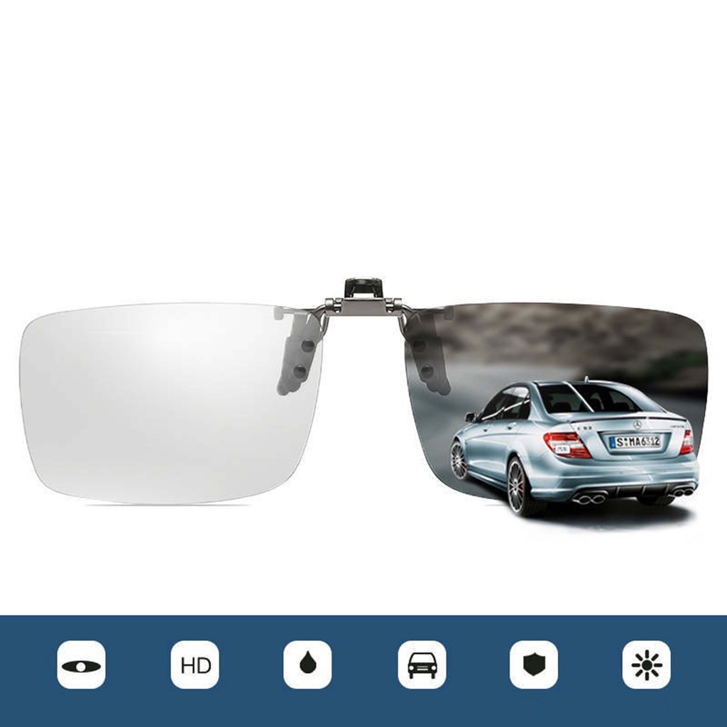 Mắt kính râm, dạng kẹp Chỉ có mắt kính không có gọng, Kính râm cho người cận, viễn, loạn siêu tiện lợi, dễ dàng sử dụng