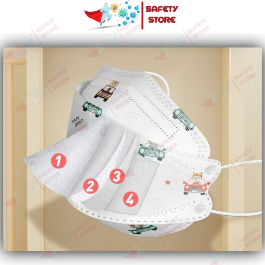 Khẩu trang cho bé 0-3 tuổi - KF94 chuẩn Hàn Quốc - 1 set 10 cái - Hộp màu xịn sò | BigBuy360 - bigbuy360.vn