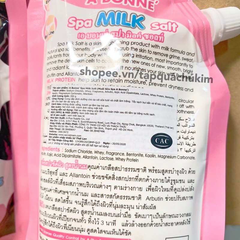 Muối tắm SỮA BÒ tẩy tế bào chết A BONNE 350G | BigBuy360 - bigbuy360.vn