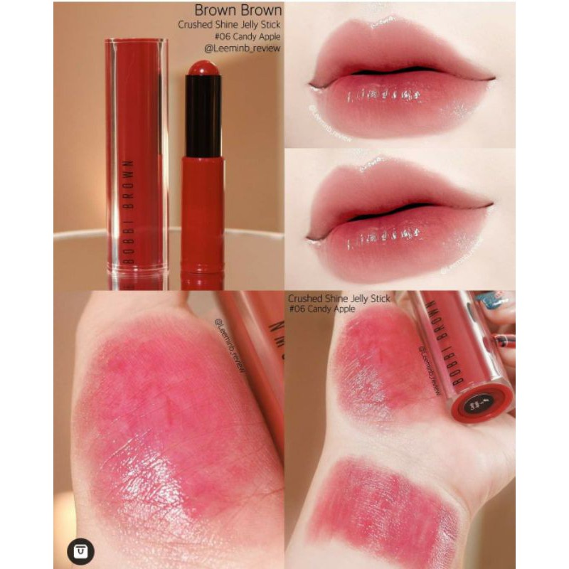 Bobbi Brown Jelly Sticks, màu 1 Cranberry 4 Lilac 6 Candy Apple, son nhiều chất dưỡng, lên màu khá chuẩn