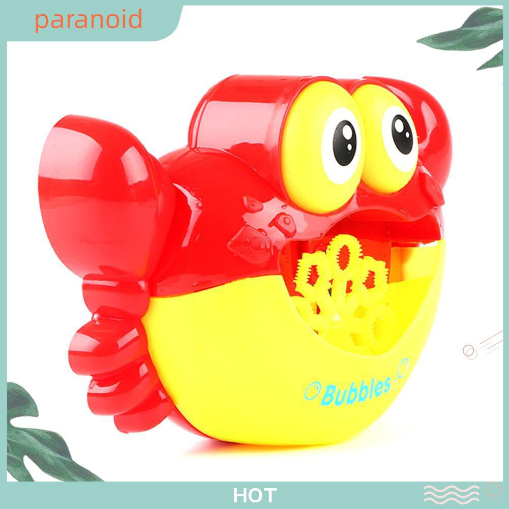 Paranoid Electric Crab Bubble Machine Bathtub Bubble Maker Light Music Baby Bath Đồ chơi