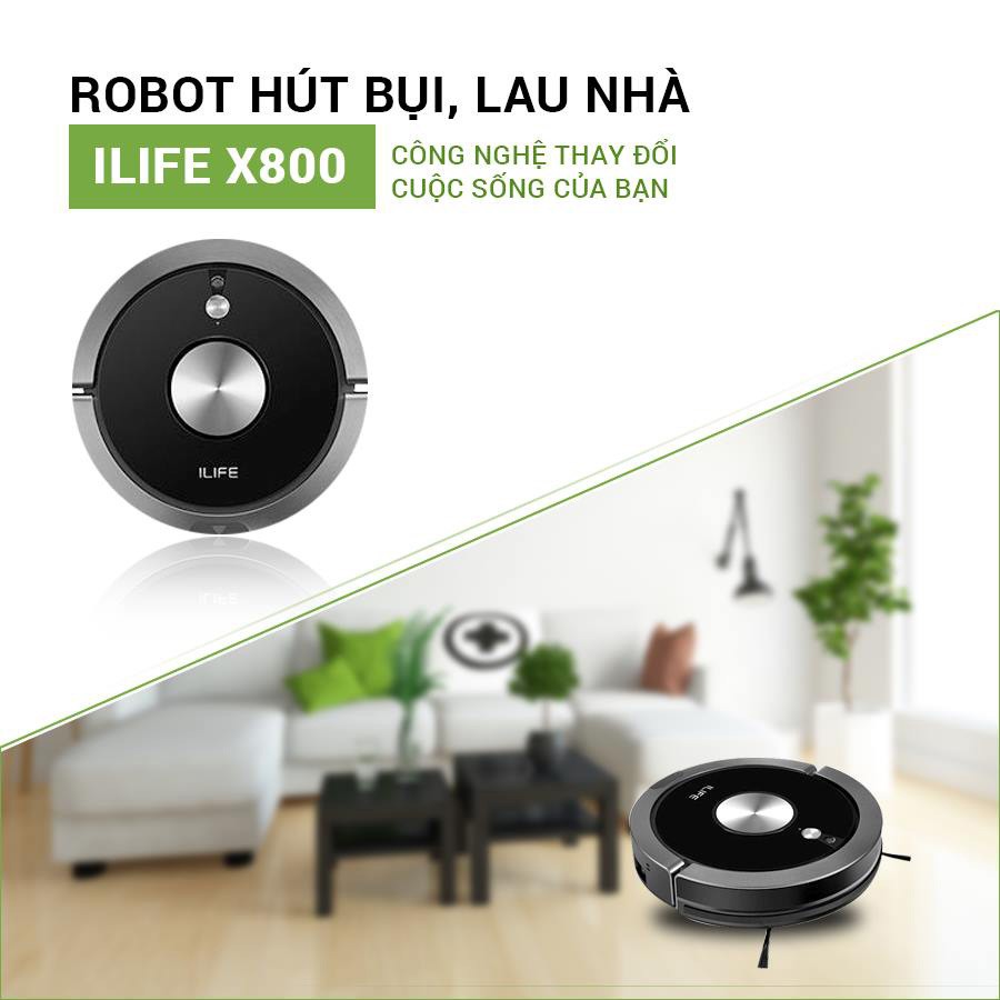 Robot Hút Bụi Lau Nhà Thông Minh iLife X800 Vượt Trội Tính Năng