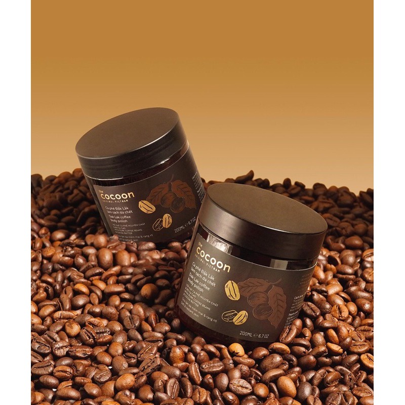 Tẩy Da Chết Body Chiết Xuất Cà Phê Dak Lak The Cocoon Dak Lak Coffee Body Polish 200ml