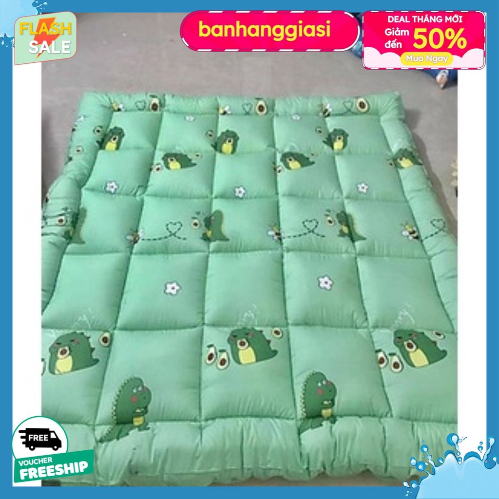 Topper, Tấm Làm Mềm ĐệmCotton Poly Cao Cấp,kích thước 2MX2M2[MẪU ĐA DẠNG][mẫu khủng long bơ]