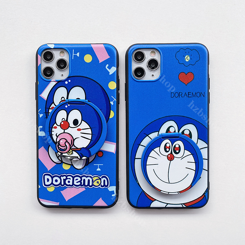 Ốp Lưng Silicone Tpu Hình Doraemon Có Gương Cho Samsung Galaxy J8 J6 J2 Pro 2018 J2 J4 J5 J6 J7 Prime J3 2017 2015 J1 2016