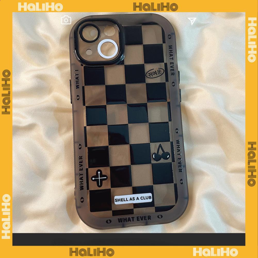 iPhone Case Silicone Soft Case Clear Case Airbag Shockproof Camera Protection Glossy Black Checkerboard Compatible For iPhone 14 Pro Max 13 Pro Max 12 Pro Max 11 Pro Max xr xs max