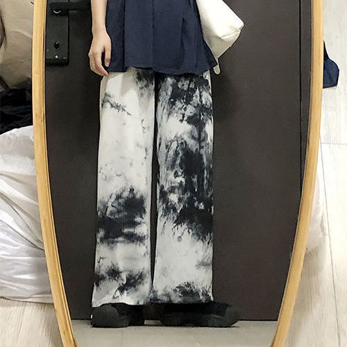 Quần dài ống rộng phối họa tiết màu năng động thời trang | BigBuy360 - bigbuy360.vn