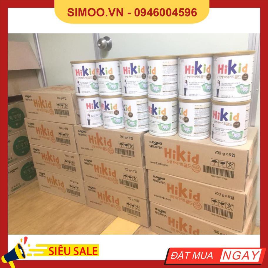 💥 ⚡ SẢN PHẨM CHÍNH HÃNG 💥 ⚡ [ Giá Sỉ ] Sữa Dê Hikid Nội Địa Hàn Quốc, Hộp 700gr 💥 ⚡