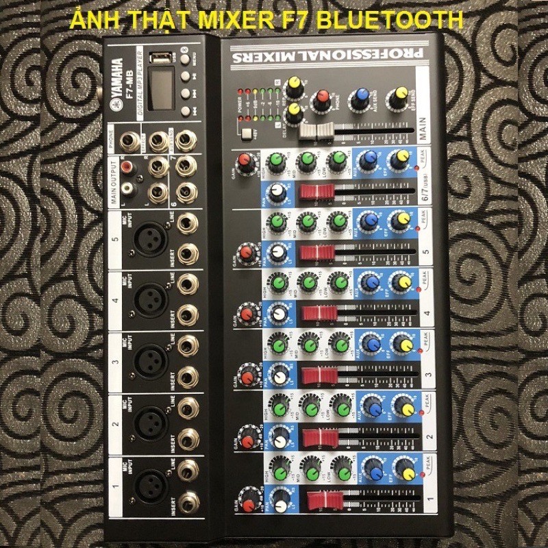 Bộ mixer F7 Yamaha có Blutooth bản mới nhất Tặng jack 6 ly sang 3.5