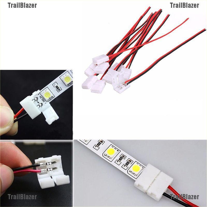 Set 10 Cáp PCB 2 Pin Nối Đèn LED 3528 / 5050 Màu Sắc Đơn