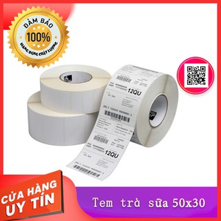 Tem trà sữa 50×30 mm [800 tem 1 cuộn]