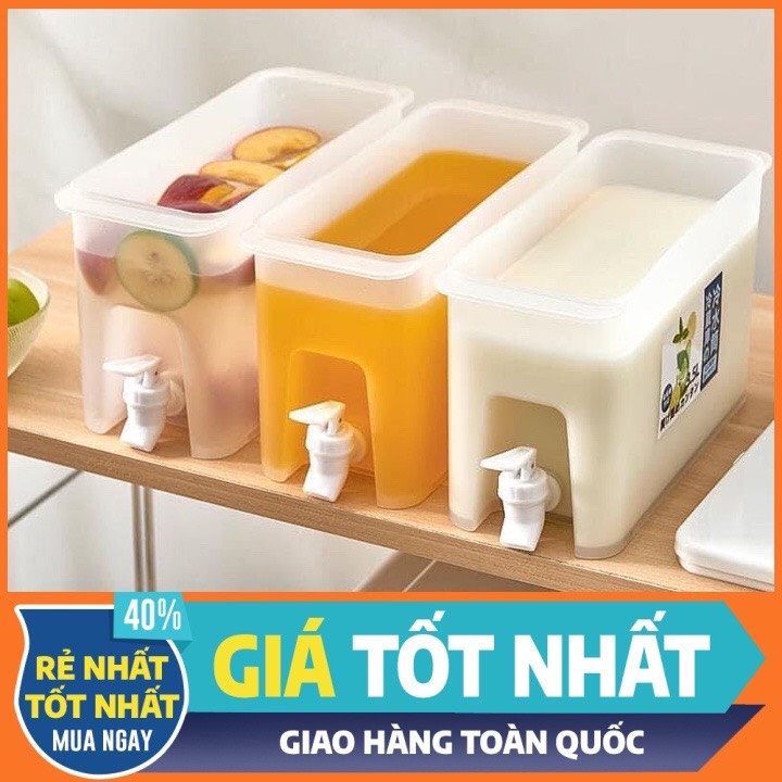 Bình nước 3,5lit pha trà nước trái cây nước lọc bằng nhựa có vòi rớt tiện dụng seka hàng công ty Loại 1