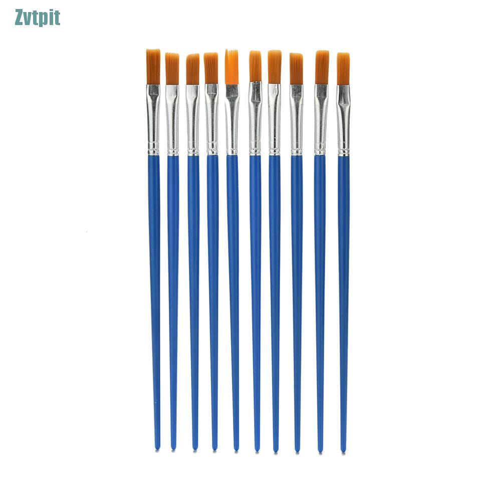 Set 10 cọ vẽ tranh màu nước bằng nylon cho bé