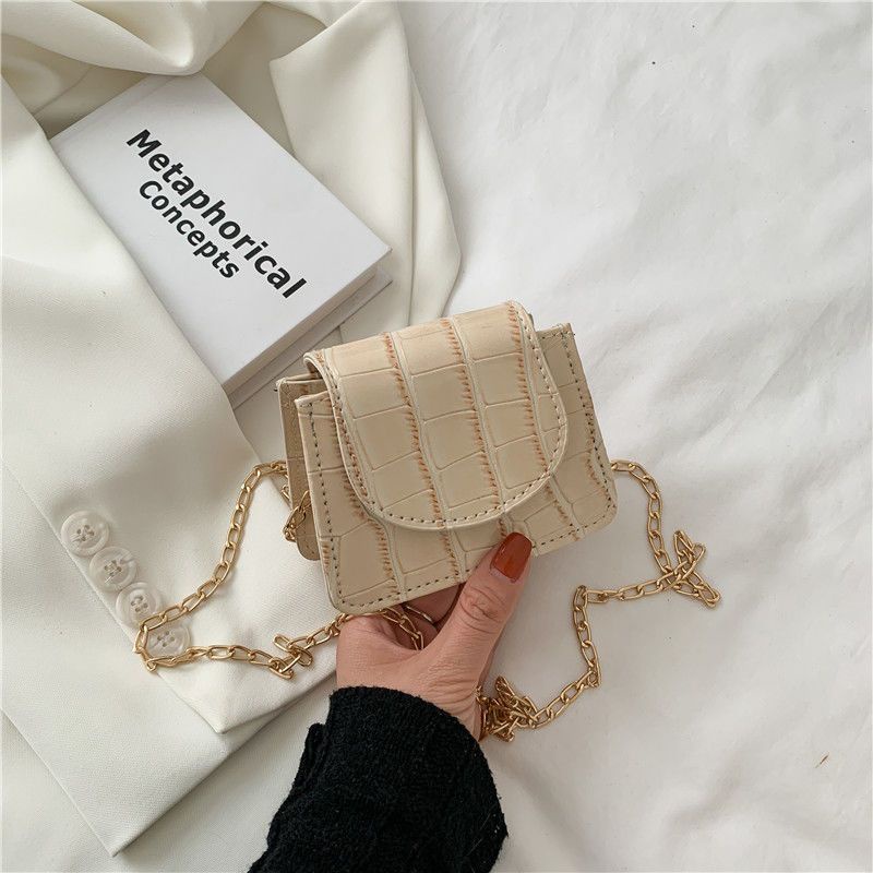 Túi Đeo Chéo Mini Hình Vuông Họa Tiết Vân Đá Màu Sắc Tương Phản Phong Cách Phương Tây Thời Trang 2022