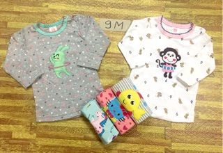 SET 5 ÁO CARTER TAY DÀI BÉ GÁI