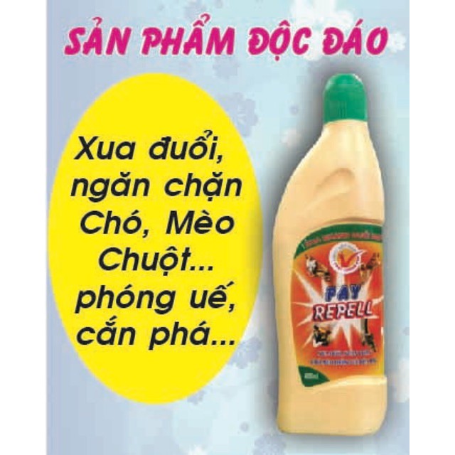 FAY REPELL 400ML “DẠY CHÓ MÈO ĐI VỆ SINH , CHỐNG CẮN PHÁ ĐỒ VẬT” XUA ĐUỔI CHÓ MÈO 400ML - Hàng nhập khẩu