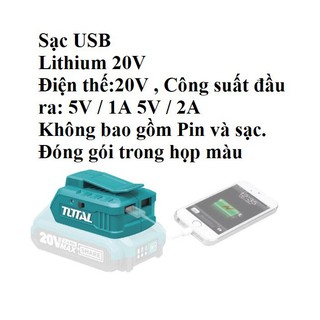 20V Pin và Sạc TOTAL  TBLIE2001/TFBLI2001/TFBLI2002/TCLIE2002/TFCLI2001/TFCLI2003/ TUCLI2001