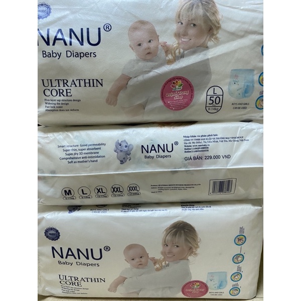 Tã Nanu baby Combo Tả quần nanu xuất Nhật 100M , 100L , 100XL, 100XXL , 100XXXL.