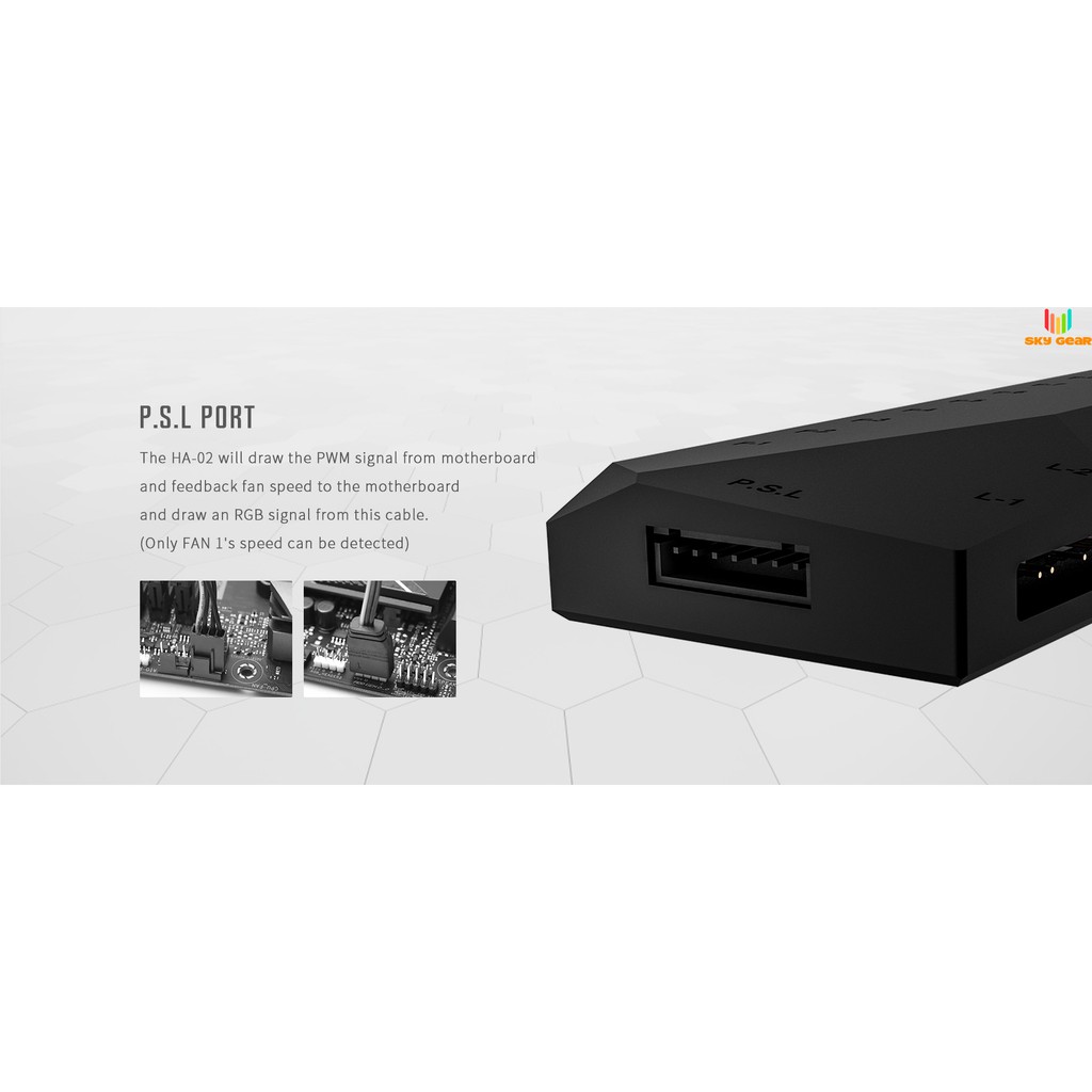 Bộ chia quạt ID-Cooling HA-02 ARGB ,8 cổng Fan 4pin PWM ,8 cổng led 5v 3pin