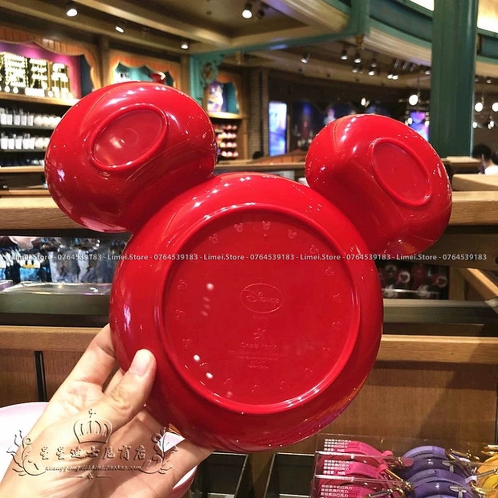 Khay dĩa ăn dặm 3 ngăn hình Mickey Minnie cho trẻ em bé trai gái Disney