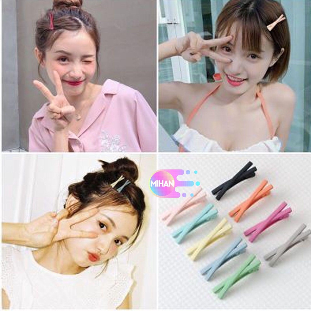 Kẹp tóc màu sắc ngọt ngào đơn giản dành cho nữ