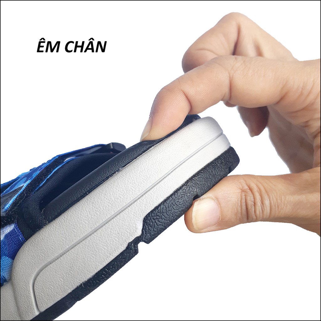 Giày sandal nam 3 dây | đế phylon siêu nhẹ và êm chân | màu loang trắng đen xanh dương và xanh rêu S052