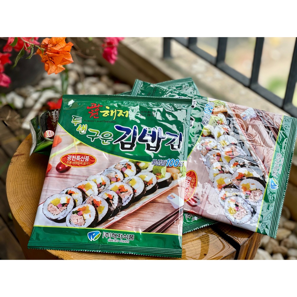 Combo 3 gói lá Rong Biển Cuộn Cơm Kimbap (10 lá/gói)