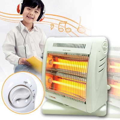 Quạt sưởi điện NOVA hồng ngoại cao cấp, Đèn sưởi đế quay - Hàng chính hãng, đánh bay giá lạnh /