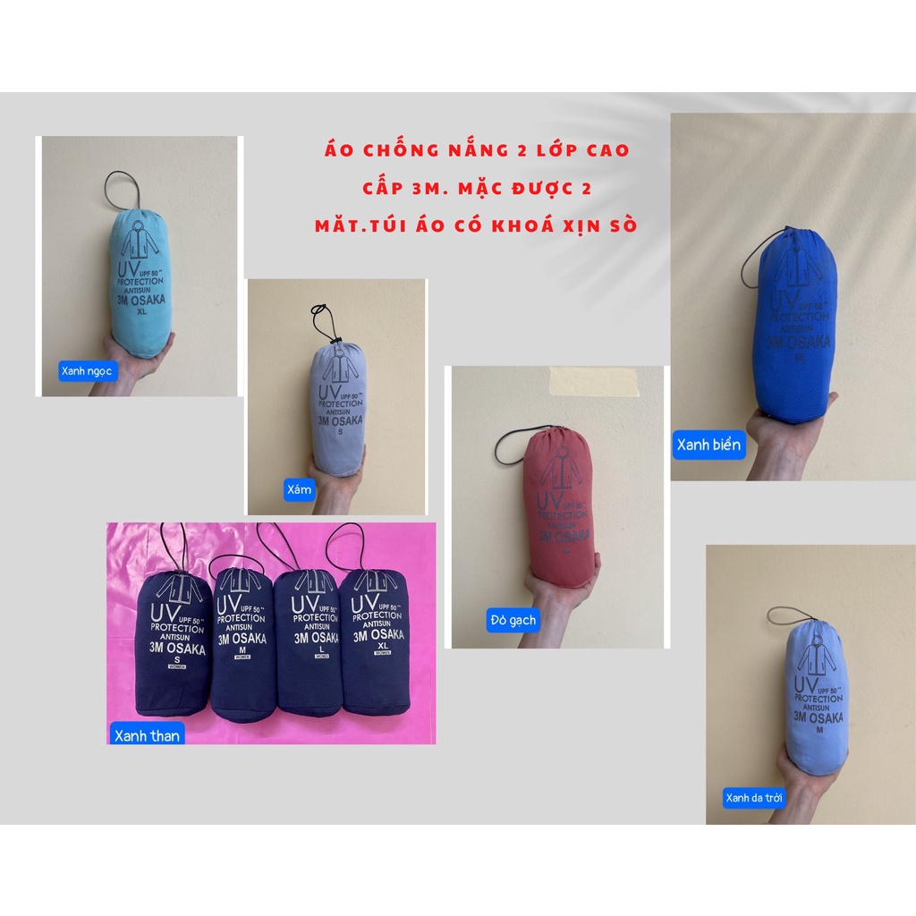 [SIÊU PHẨM HOT 2022] Áo chống nắng 2 lớp cao cấp 3M osaka, áo chống nắng 2 lớp TAMTIT SHOP.Vải chống tia UV