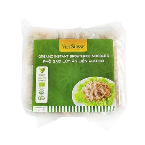 [CHÍNH HÃNG] Phở Gạo Lứt Ăn Liền Hữu Cơ Vietsuisse (60g X 15 Gói)/Túi | BigBuy360 - bigbuy360.vn