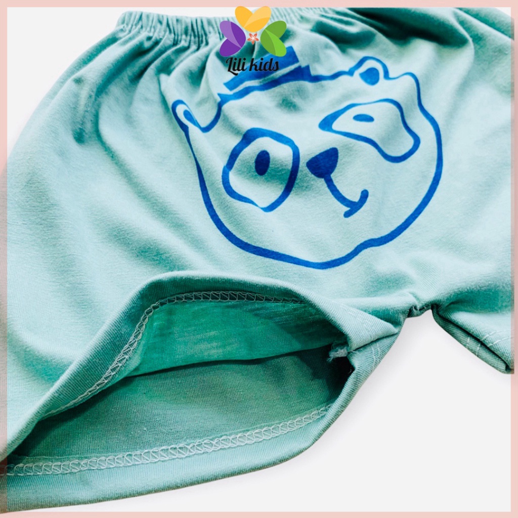 Quần đùi cho bé LILIKIDS bé trai và bé gái quần ngắn cotton cho bé trai bé gái in mông QC02