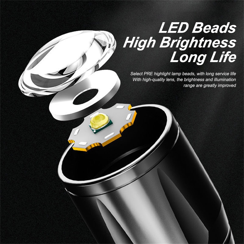 Đèn Pin led mini t6 Chống Thấm Nước Có Thể Sạc Lại Bằng Cổng usb Tiện Dụng