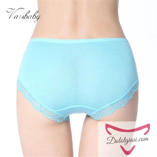 Quần lót cotton phối ren siêu mịn