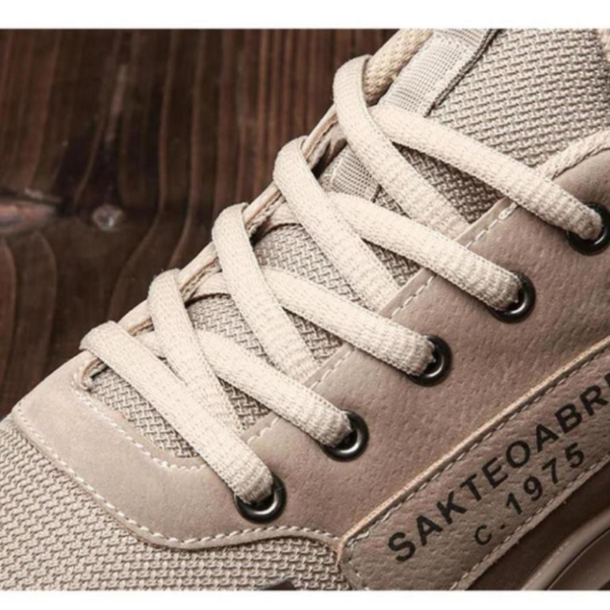 Giày nam đẹp thấp cổ đế bằng dây buộc mới hot phong cách retro ulzzang đẹp cá tính thoáng khí BITAMO G37 | BigBuy360 - bigbuy360.vn