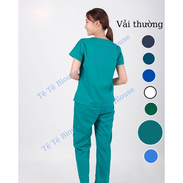 SIÊU SALE  Bộ scrubs cổ tim bác sĩ, điều dưỡng, dược sĩ, spa, thẩm mỹ, nha khoa, bệnh viện, phòng khám