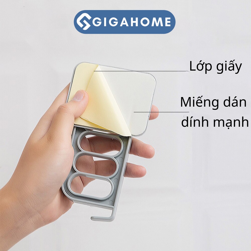 Móc Treo Quần Áo, Chìa Khóa 4 Lỗ Dán Tường Tiện Lợi GIGAHOME Tiết Kiệm Không Gian 8756