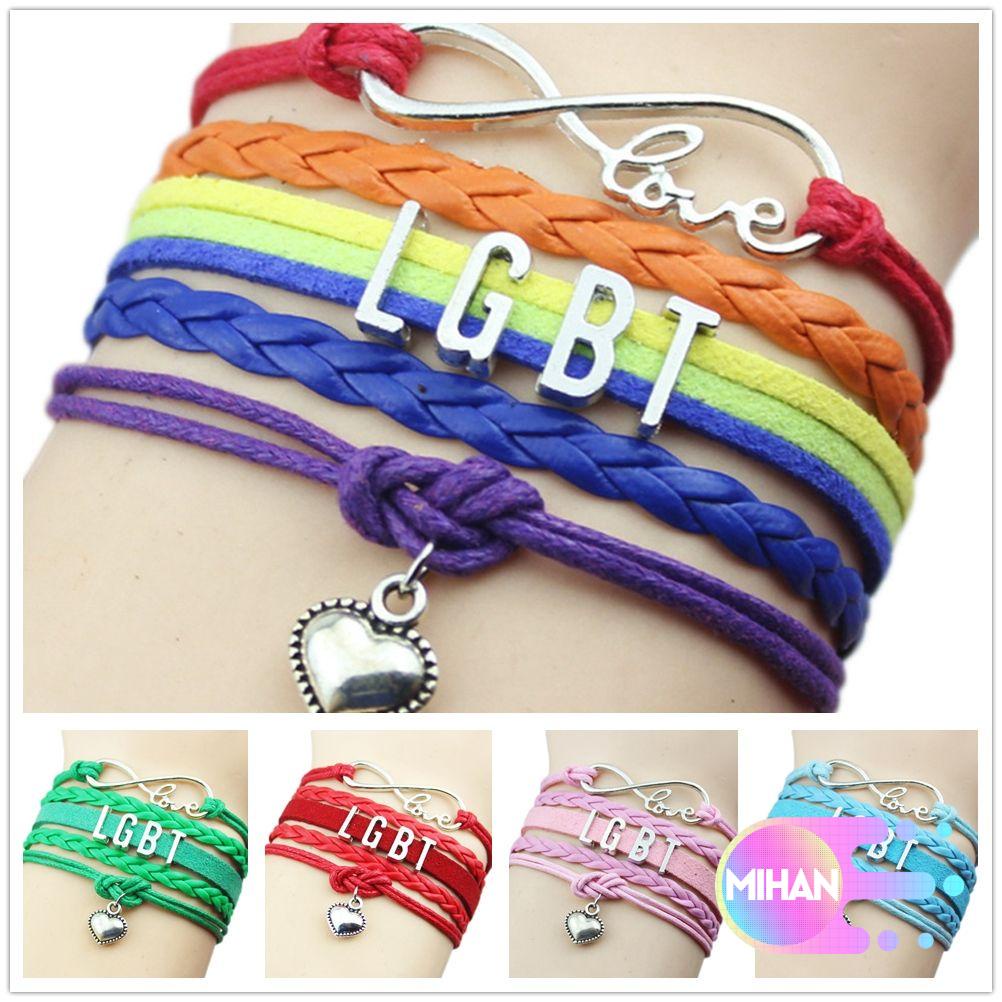 Vòng tay tình bạn nhiều màu sắc họa tiết cầu vồng Lesbian/ Lgbt