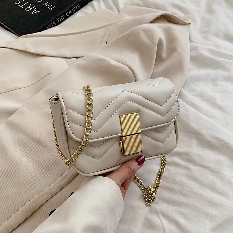 Túi Đeo Chéo Hình Vuông Nhỏ Thêu Họa Tiết Dây Xích Chất Lượng Cao Hàng Mới Phong Cách Hàn Quốc Thời Trang Mùa Hè Cho Nữ 2022