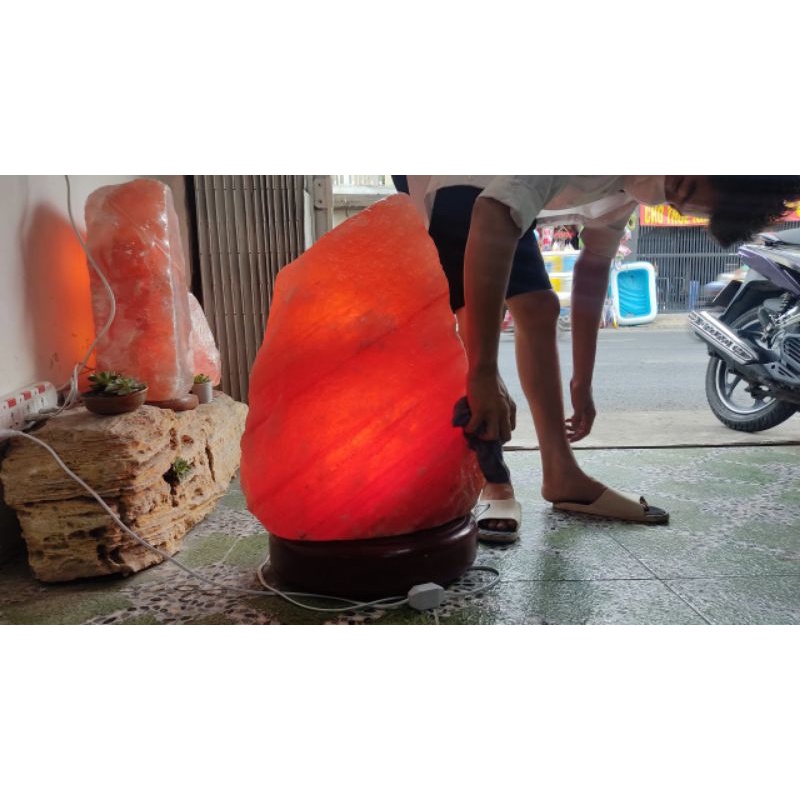 23-25kg Đèn Đá Muối Himalaya-Chính Hãng Pakistan Khổng Lồ