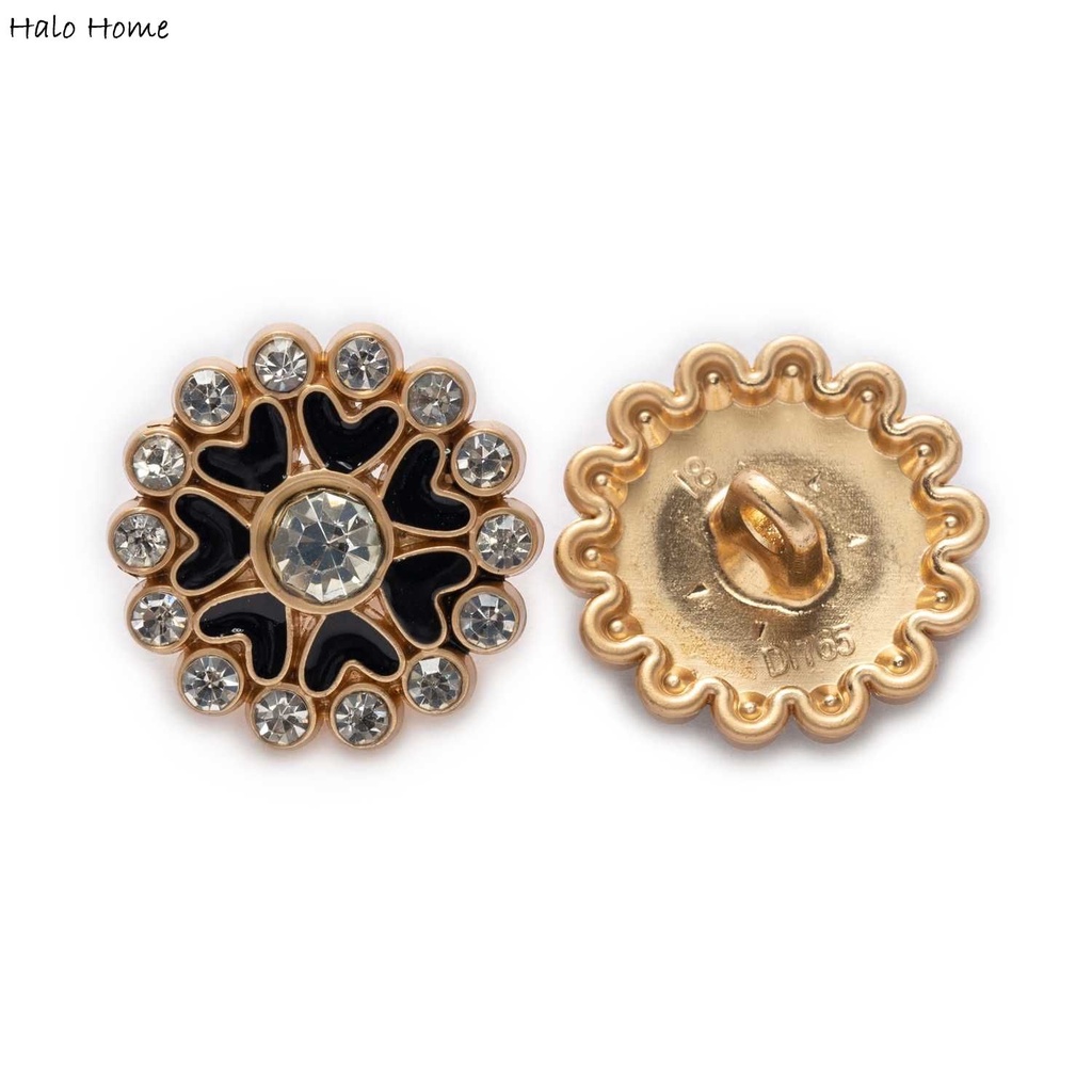 Set 5 nút áo đính đá kim cương giả 18mm