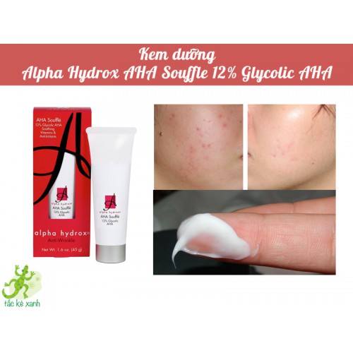 Tẩy da chết hóa học Alpha Hydrox AHA soufflé 12% Glycolic Aha (USA)