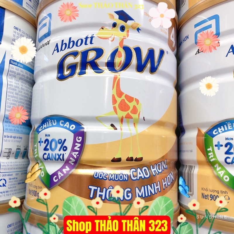 Sữa Abbott Grow 3 Lon 900g/ Grow 4 Lon 900g/ Grow 4 Lon 1.7Kg