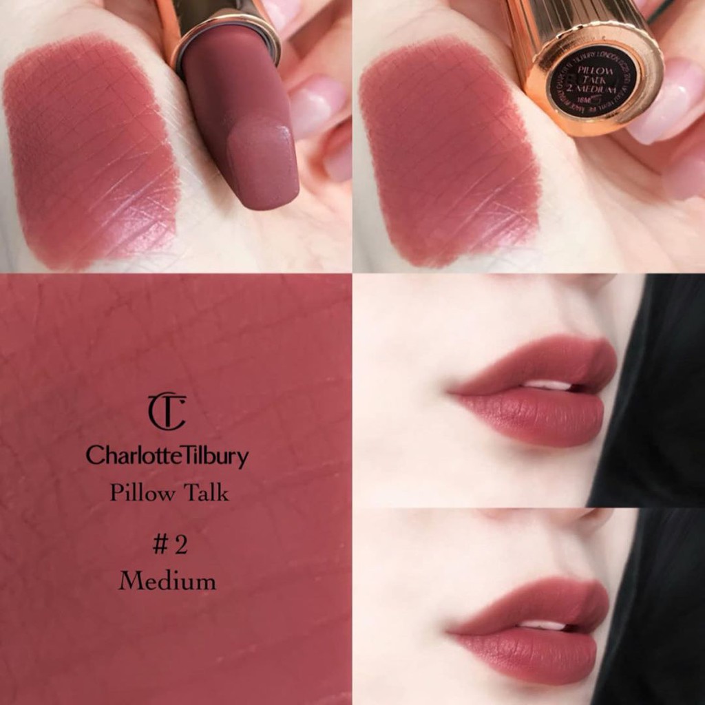 Charlotte Tilbury Pilow Talk 2 Medium Son Thỏi Lì Matte Revolution Lipsticks 3.5g