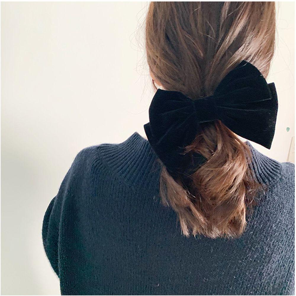 SUMU Kẹp Tóc Nơ Vải Nhung Sang Trọng Cho Nữ