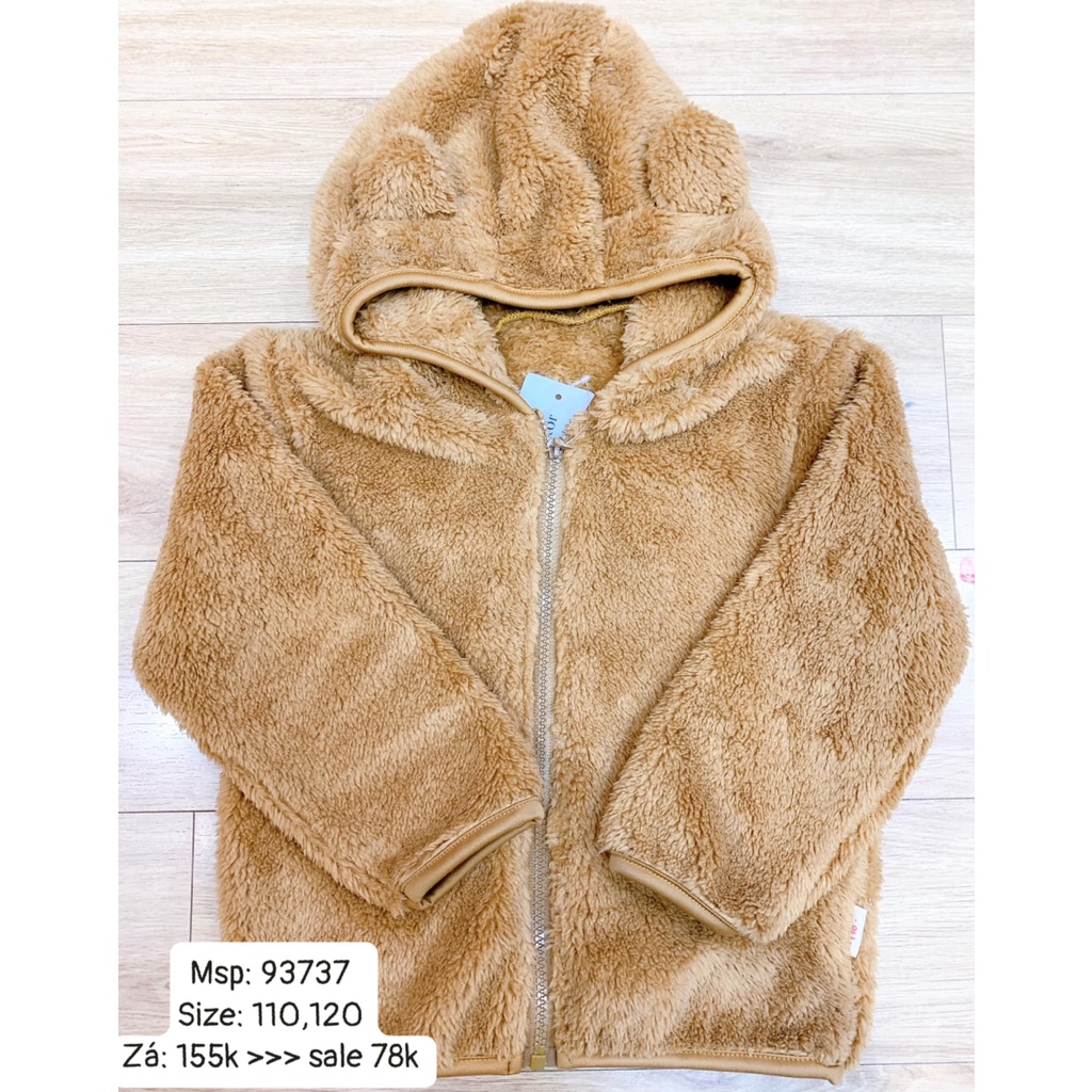 Áo khoác mũ lông gấu