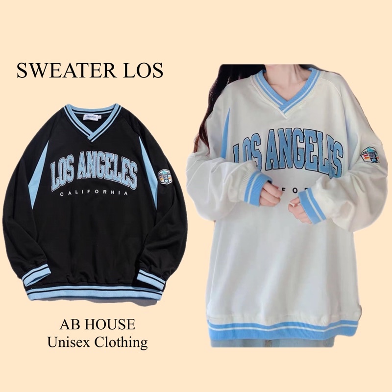 Áo Sweater LOS Nỉ Bông Unisex Nam Nữ (Ảnh Thật/Unisex) - Hàng mới về
