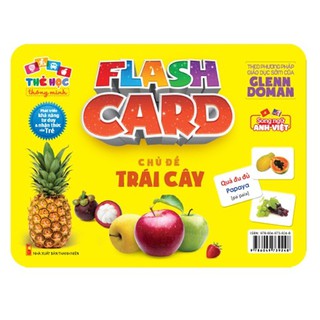 Flash card – Thẻ học thông minh (song ngữ Anh Việt) 20 chủ đề 315 thẻ - Chủ đề: Trái cây