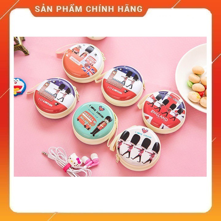 Bóp Ví Thiếc Mini 🍁FREESHIP🍁 Đựng Tai Nghe, Cáp Sạc, Phụ Kiện - Hộp Thiếc Đựng Cáp Sạc, Tai Nghe Nhiều Mẫu Dễ Thương