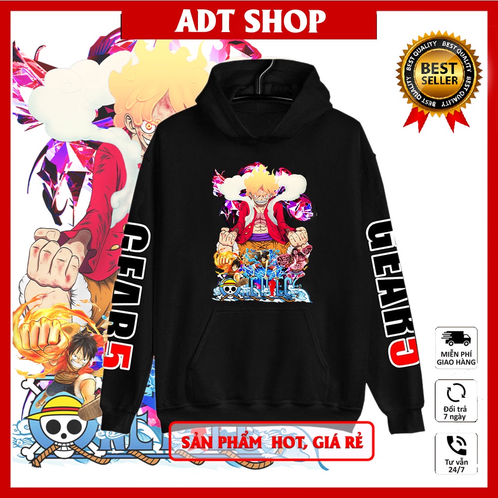 Áo Hoodie One piece - mẫu áo Luffy Gear 5 anime manga vua hải tặc siêu HOT nhiều mẫu độc đẹp